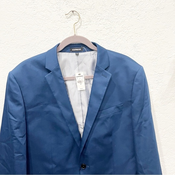 Express Jacket Men's 42L Navy Blue Slim Fit Photographer NWT $228 - Picture 2 of 8